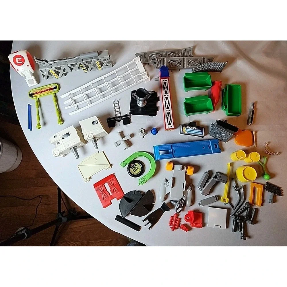 75 Pcs Car/Racing Tracks Car Pieces, Signs, Miscellaneous Accessories
